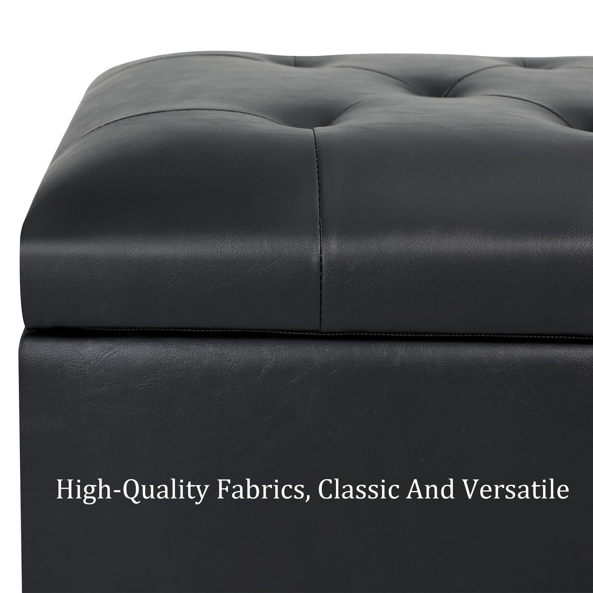 Leather Storage Ottoman