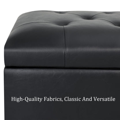 Leather Storage Ottoman