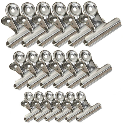 18 Pack Stainless Steel Chip Bag Clips Heavy Duty Food Bags Clamp Clips for Kitchen Office School (18 Count)