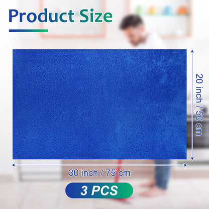 3 Pcs Extra Large Microfiber Cleaning Cloth 30" x 20" Washable Reusable Microfiber Towel Streak Free Lint Free Cloth for Cleaning Home Glass Office Window Bathrooms