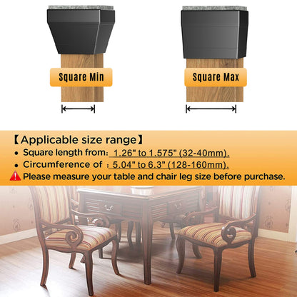 24 PCS Square Chair Leg Floor Protectors (24 Count)