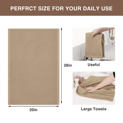 100% Cotton Oversized Waffle Weave Kitchen Towels 6 (6 Count)