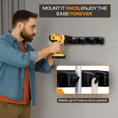 ABS Plastic Broom Holder Wall Mount