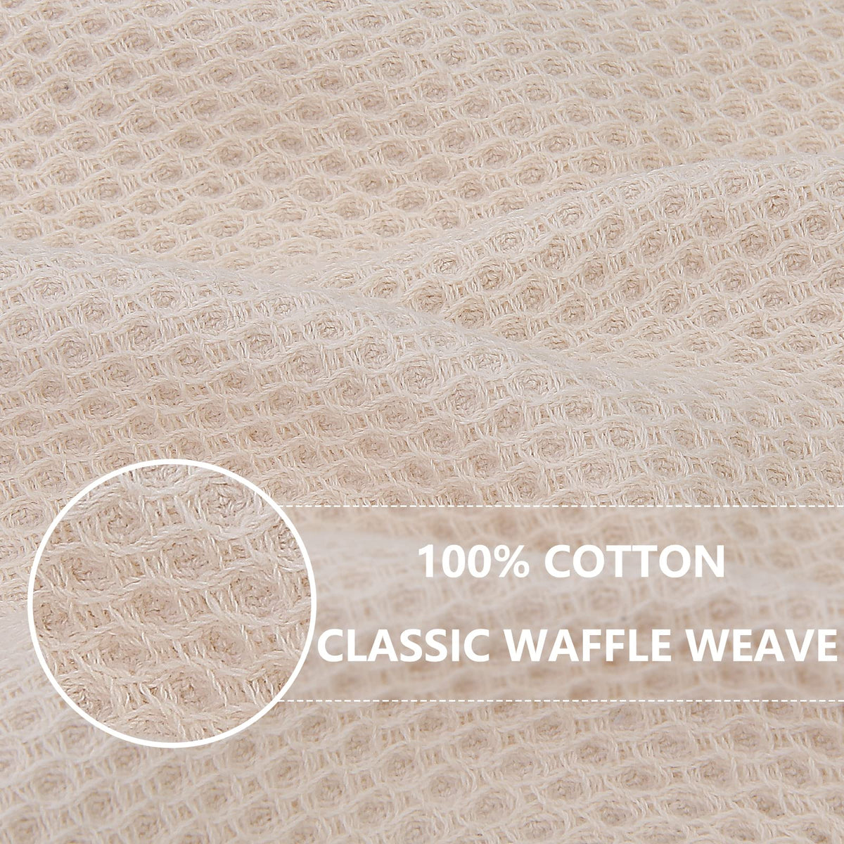 100% Cotton Waffle Weave Kitchen Dish Cloths 24 (24 Count)