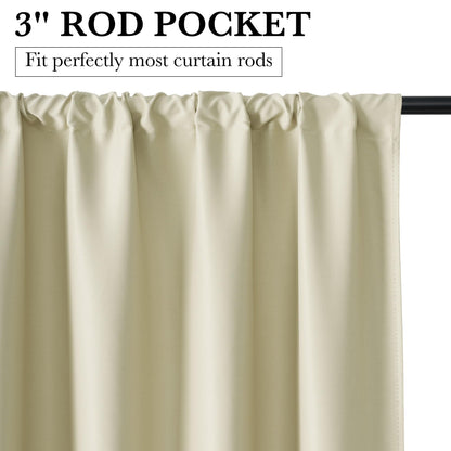 Bedroom Blackout Curtains 80 inches Long (2 Count)