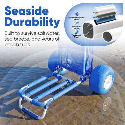 Beach Wagon with 12" Big Wheels for Sand