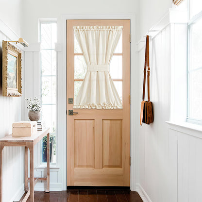 Faux Linen Kitchen Bathroom Door Curtains 40 Inches Length
