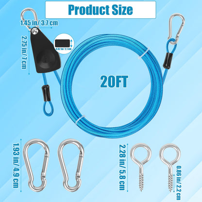 20FT Retractable Travel Clothesline (20 Foot)