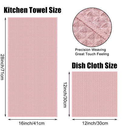Microfiber Kitchen Towels and Dishcloths Sets (8 Count)