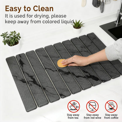 Large Stone Dish Drying Mat for Kitchen Counter
