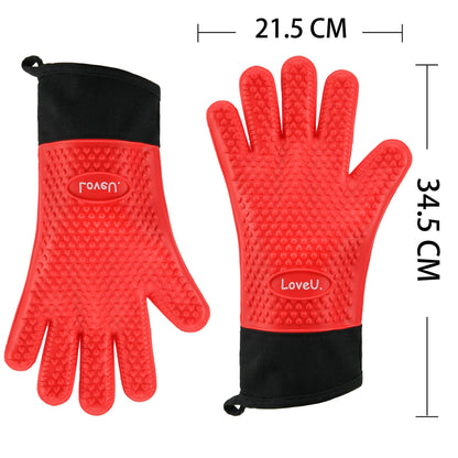 Silicone Oven Mitts Gloves (2 Count)