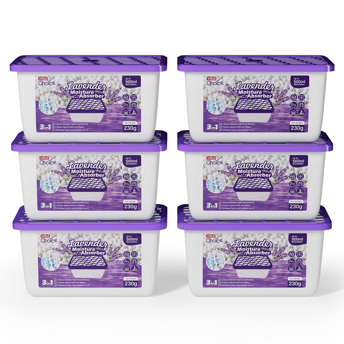 Moisture Absorbers With Lavender Scent (6 Count)