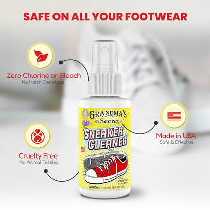 Shoe Cleaner Stain Remover Spray for Rubber (3 Fl Oz)