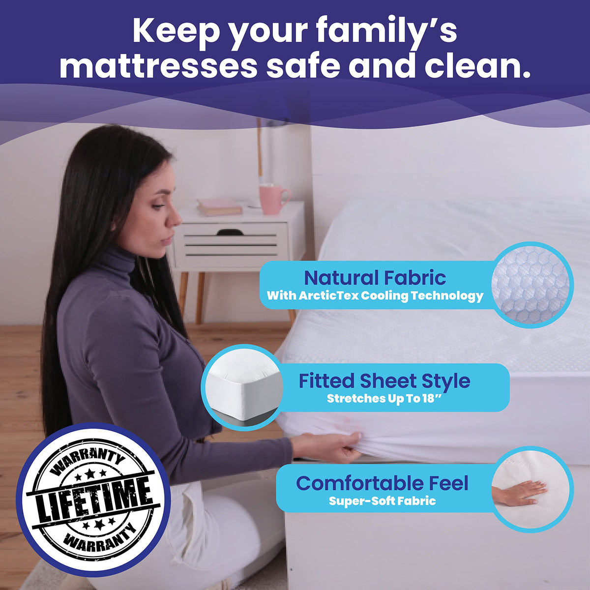 Twin XL Cooling Hypoallergenic Mattress Protector