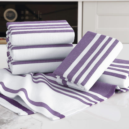 Premium Cotton Stripe Kitchen Towels 3 Pack (3 Count)
