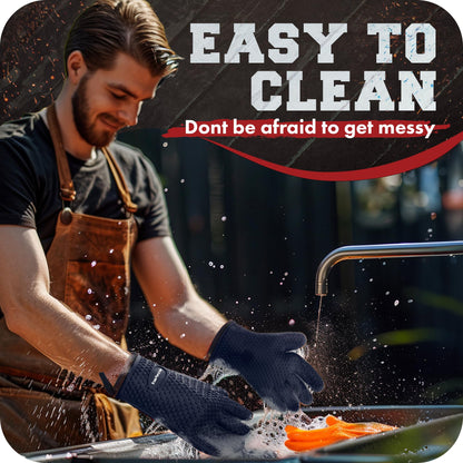 XL Silicone Smoker BBQ Gloves (2 Count)