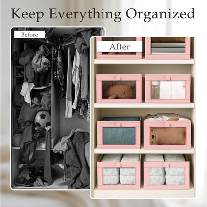 4 Pack Linen Closet Organizers and Storage (4 Count)