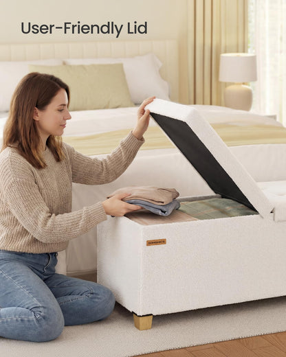 Storage Ottoman Bench with Legs