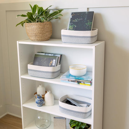 11.8"x8"x4.5” Storage Baskets for Shelves 3 Pack (3 Count)