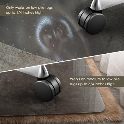 Heavy Duty Office Chair Mat for Carpet 32" x 48" Hard Material
