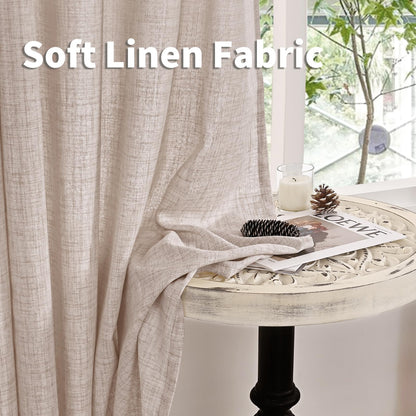 Linen Curtains 90 Inch Length 2 Panels for Living Room (2 Count)