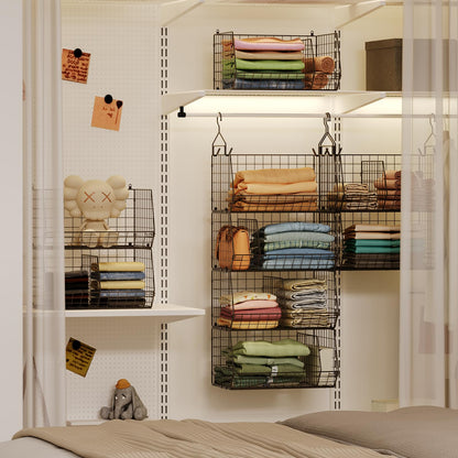 4 Tier Hanging Closet Organizer with Dividers (4 Count)
