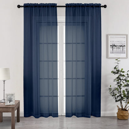 Sheer Curtains Extra Long 96 inch 2 PCS
