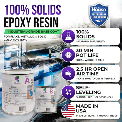 10003 Clear Epoxy Resin Coating Made with Beautiful and Vibrant Pigments (1920 Fl Oz)