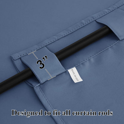 Blackout Curtains 63 inches Long for Bedroom (2 Count)