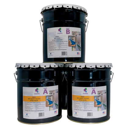 Safety Yellow Epoxy Resin Coating Made with Beautiful and Vibrant Pigments (1920 Fl Oz)