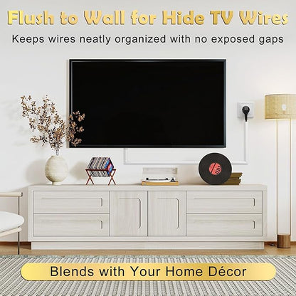78in Cord Hider for Wall, Hide TV Wires, Self-Adhesive Silicone Cord Covers for Wires on Wall, White Cable Raceway Kit, Paintable Cable Hider Flush to Wall Design in Home Office, 0.7" W x 0.4" H