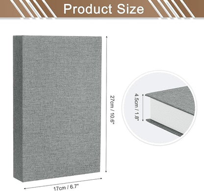 uxcell Decorative Books, 10.6 x 6.7 Linen Fake Books for Decoration Faux Decor Book for Modern Aesthetic Home Office Coffee Table Shelf Desktop Display, Dark Grey
