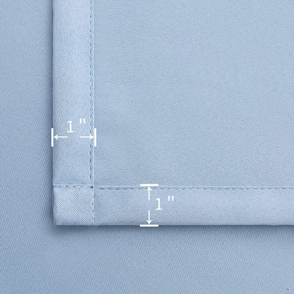 Baby Blue Room Darkening Curtains 48 Inches Long (2 Count)