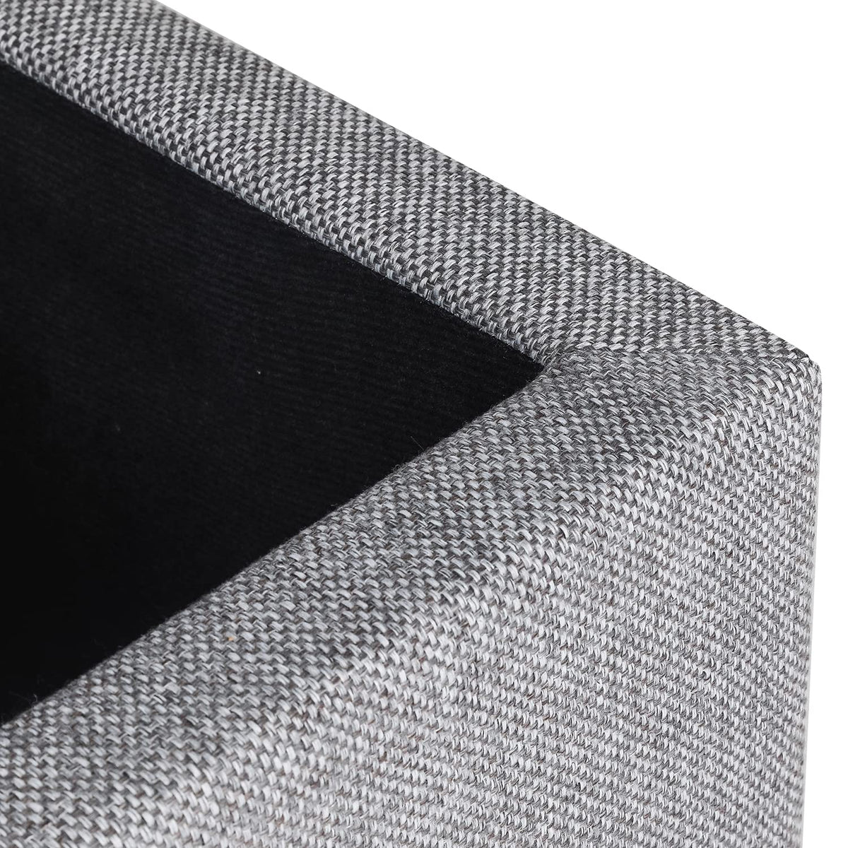 17 Inch Square Linen Storage Ottoman for Living Room & Bedroom