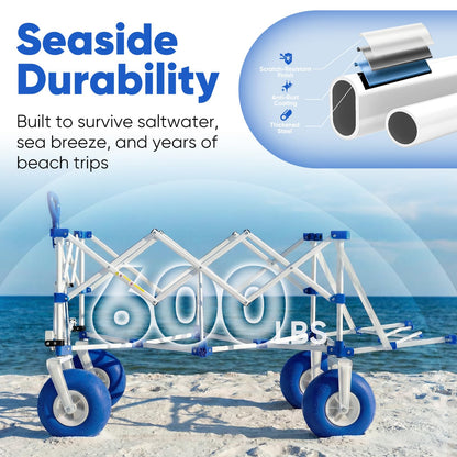 Heavy Duty Beach Wagon with 9" Big Sand
