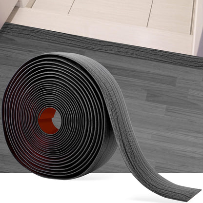 20Ft Floor Transition Strip Self Adhesive Vinyl Cover Floor Strip Flat Divider Transition Strip Wood Grain Design for Laminate Floor Gaps and Doorway Transitions (20 Foot)