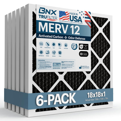 TruFilter 18x18x1 MERV 12 Odor Defense (6 Count)