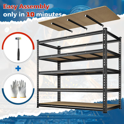 55" W Garage Shelving