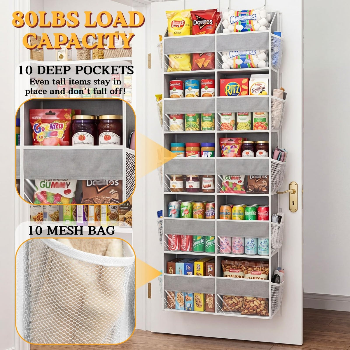 2 Pack Over the Door Organizer 5 Tiers