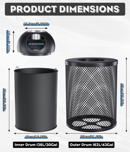 Outdoor Trash Can Commercial