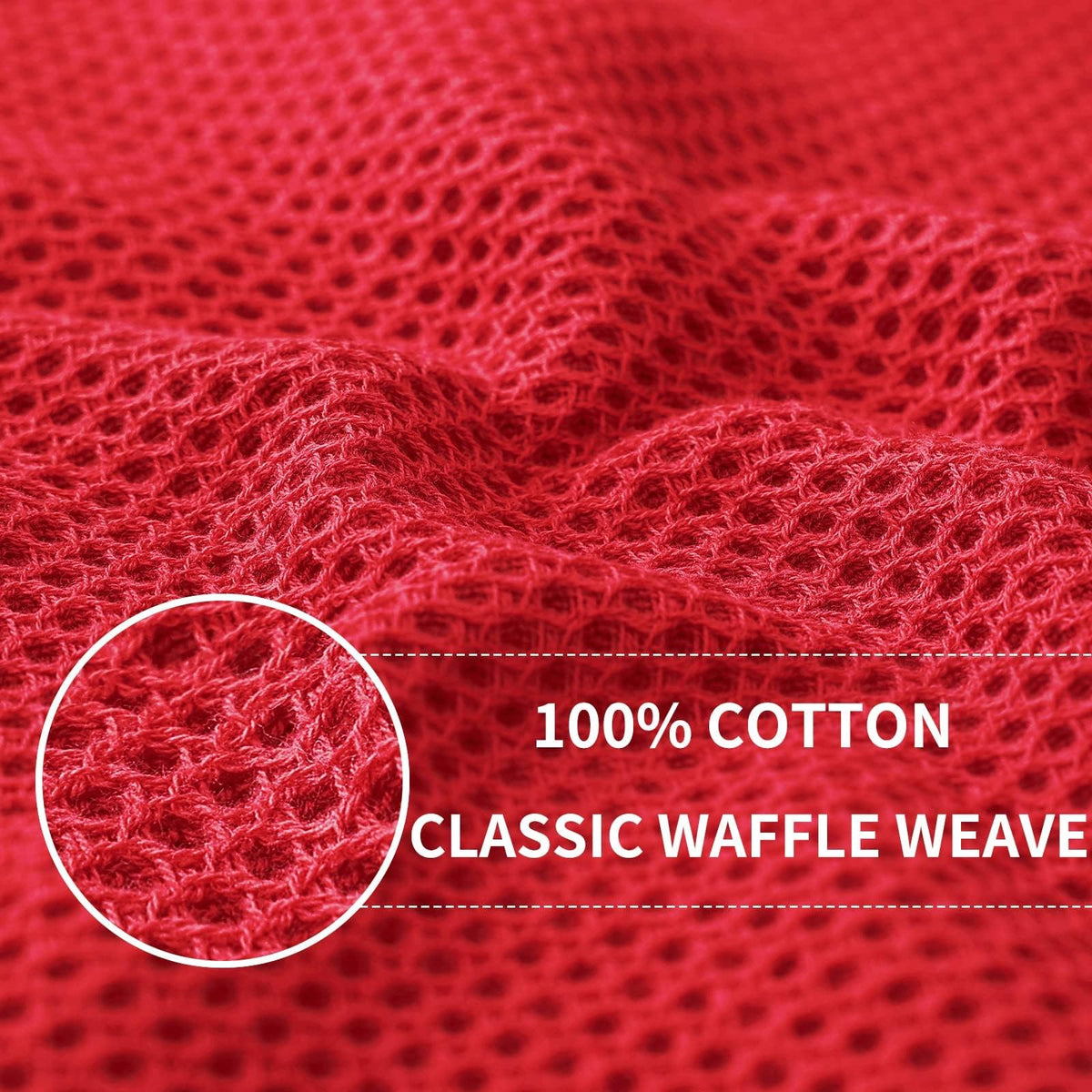 100% Cotton Waffle Weave Kitchen Dish Cloths 18 (18 Count)