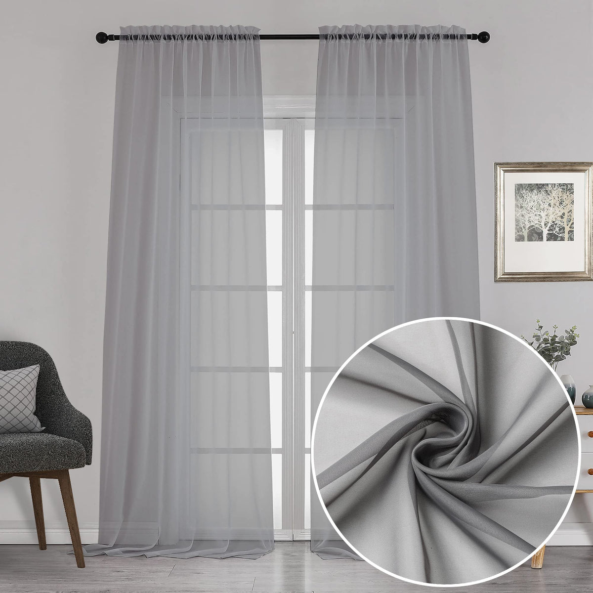 120 Inch Long Sheer Curtains for Bedroom