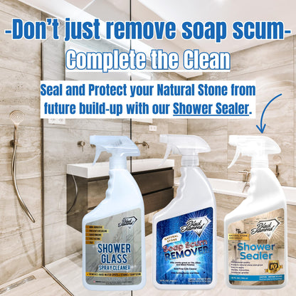 Shower Glass Cleaner & Natural Stone Shower Sealer 2 (64 Fl Oz)