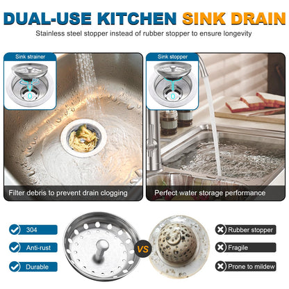 Stainless Steel Sink Drain Strainer Kit 3