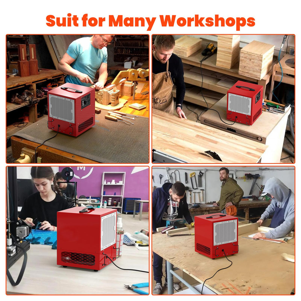 Tabletop Dust Collector with Ionizer for Woodworking Shops