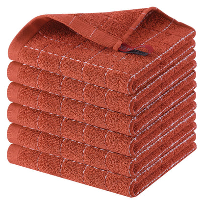 100% Cotton Terry Kitchen Dish Cloths (6 Count)