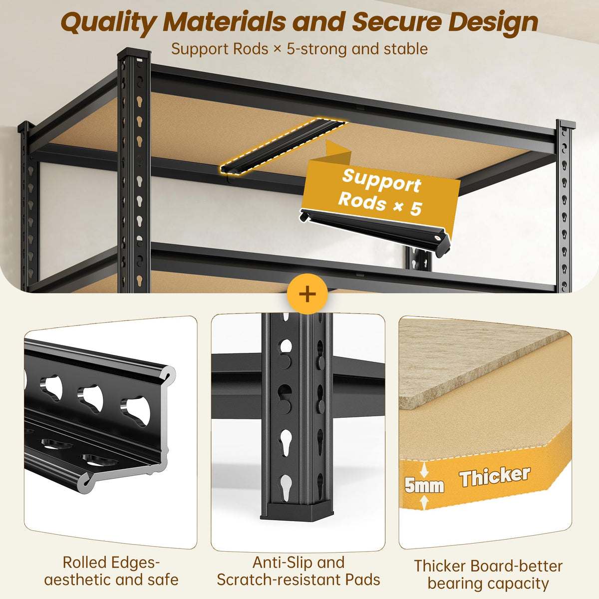 4 Tier Storage Shelves Dual