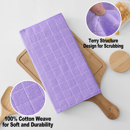 100% Cotton Terry Kitchen Dish Cloths (12 Count)