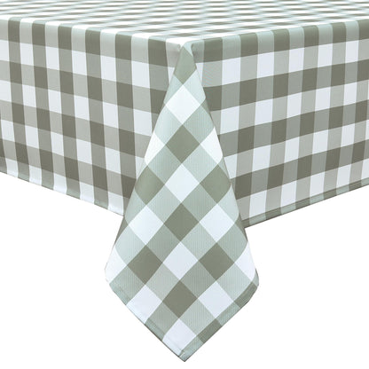 Classic Gingham Plaid Tablecloth Fabric