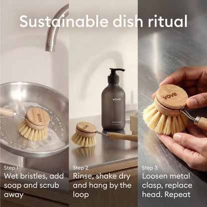 Plastic Free Dish Brush Bundle (6 Count)
